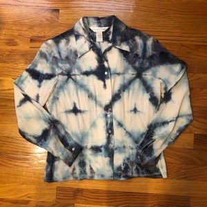 Hand tie dyed 100% silk top